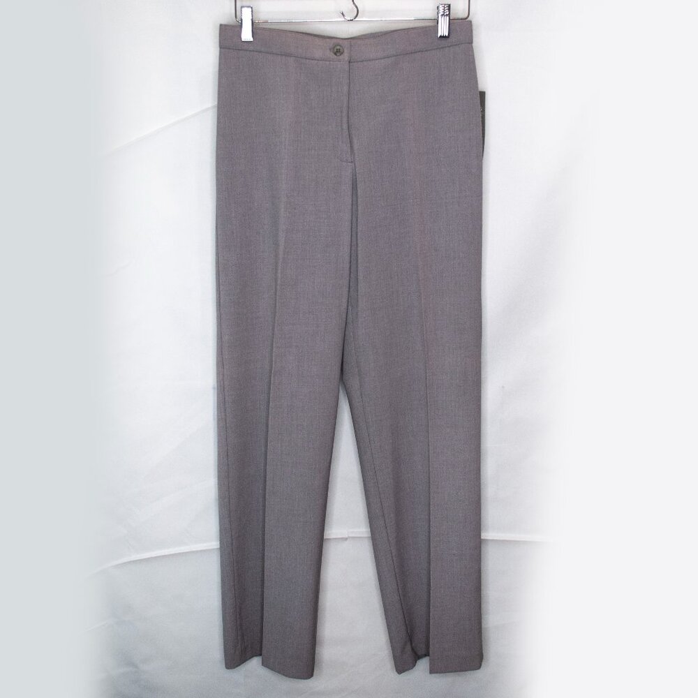 NEW David Dart Slimming Dress Pants Womens 8 Gray Trousers Work Office 0304